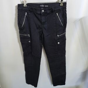 New York & Company Soho Apparel Black Zippered Legging Jeans, Size 8